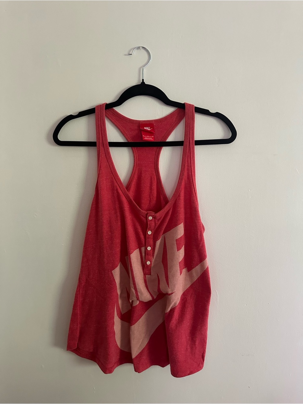Nike Women’s Coral Red Racerback Tank with Logo